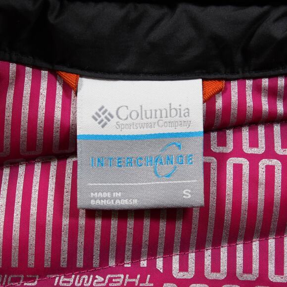 Columbia Jacket Women's Small Black Pink Interchange Thermal Coil Puffer - Picture 3 of 9